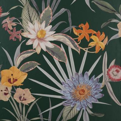 Fine Decor Calista Dark Green Tropical Floral Wallpaper