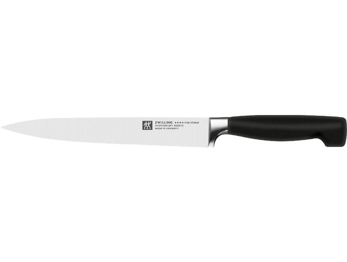 Fleischmesser ZWILLING **** VIER STERNE , schwarz, Klingenlänge 20cm, Spezialklingenstahl, Stahl, Kochmesser, Fleischmesser, 20 cm