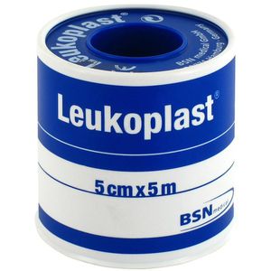 Leukoplast Fixierpflaster Heftpflaster, Rolle, antimikrobiell, wasserfest, 5m x 5cm