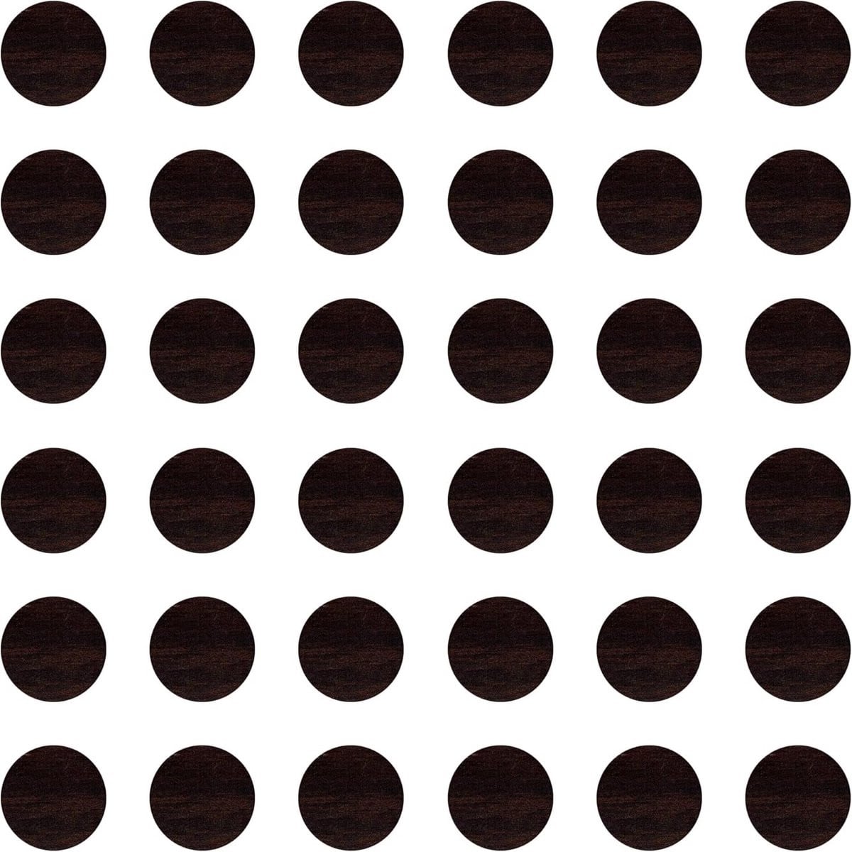 Set van 36 zelfklevende afdekdoppen van 25 mm voor kastrekken en boorgaten