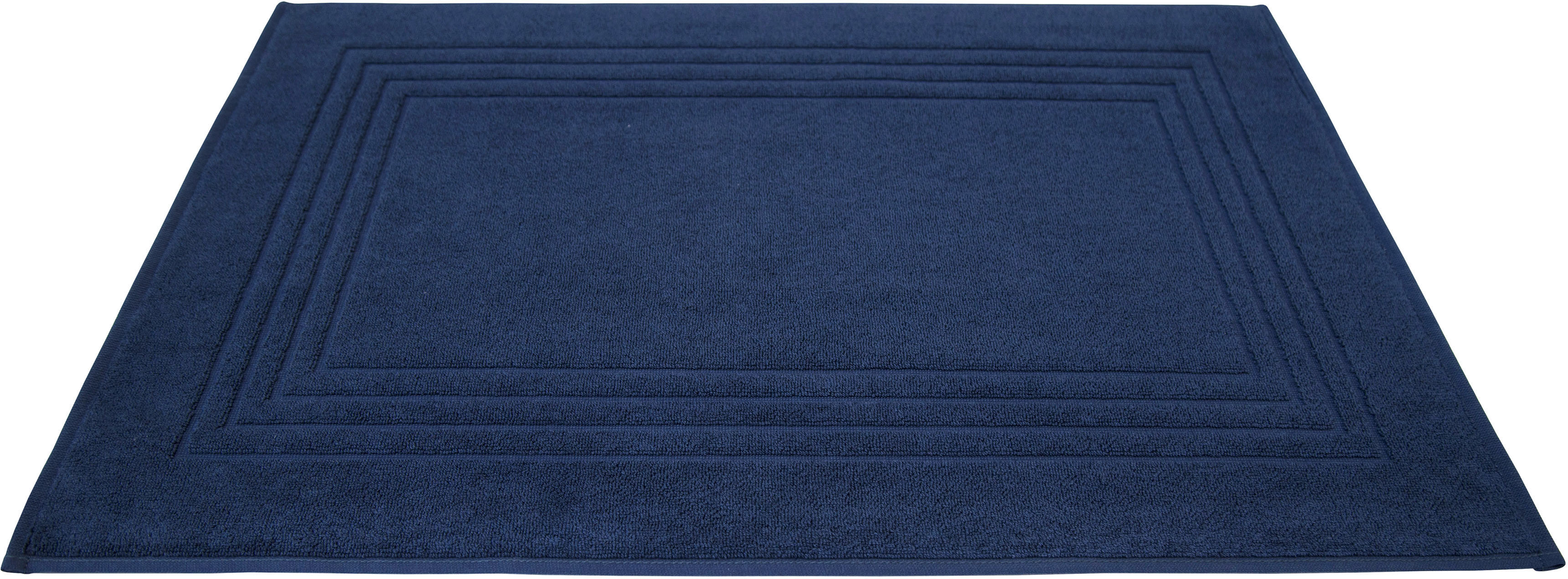 Badematte DYCKHOFF "Siena" Gr. 20, blau, H:3mm, Baumwolle, Badematten, Badematte, 2er Set blau 2er-Set