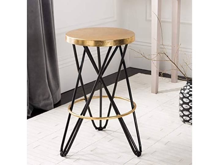 SAFAVIEH Modern Bar & Thekenhocker, Schwarz und Gold