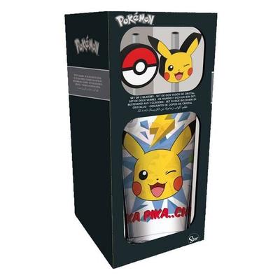 POKEMON Glass 485ml mit Toppern