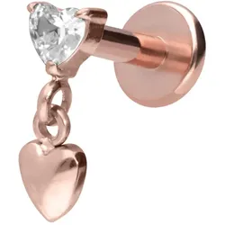 Titan Labret mit Innengewinde 2 HERZEN