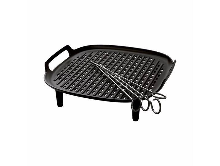 Philips HD9926/00 Grill-Set Zubehör für Airfryer 3, 2 und 4, 2 Liter Airfryer Grill-Set – Friteuse Zubehör – schwarz / grau
