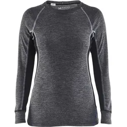 Damen Merino-Unterhemd lang "7200" WARM grau - 3XL - grau