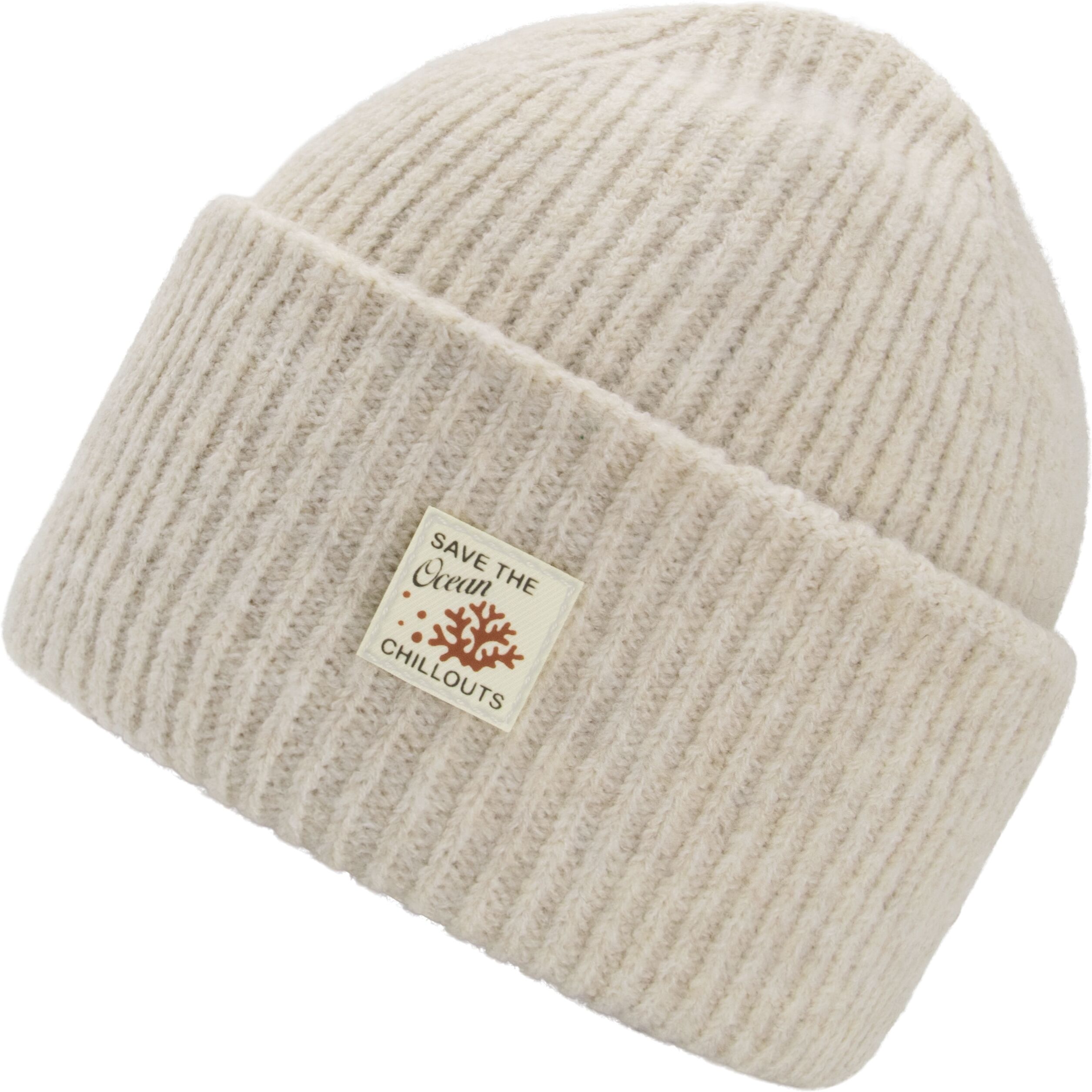 Beanie CHILLOUTS "Terra Hat", beige (natural), Strick, Obermaterial: 65% Polyacryl, 13% Polyamid, 13% Polyester, 6% Wolle, 3% Elasthan, Mützen Beanie, Urban-casual Beanie natural Einheitsgröße