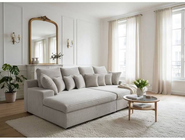 Fun Möbel Big-Sofa Megasofa AROSA in Stoff Tilia, Rundumbezug