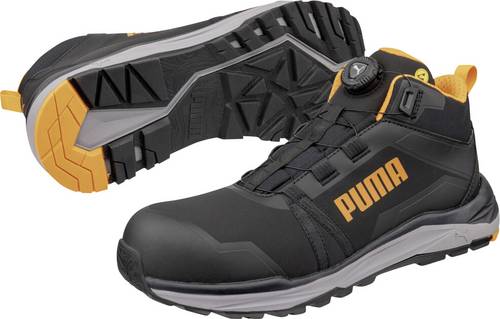 PUMA KANYON BLK/ORANGE DISC MID S3S ESD FO HRO SR 635590294000040 Sicherheitsschuh S3S Schuhgröße (EU): 40 Schwarz/Orange 1 Paar