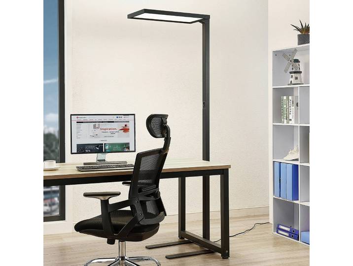 Stehlampe Nelus Arcchio, dimmbar, schwarz, für Arbeitszimmer / Büro, Metall, Modern