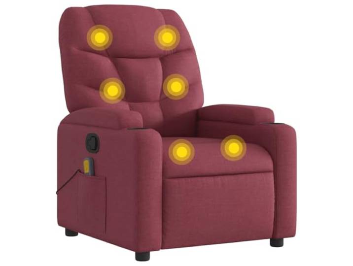 vidaXL Massagesessel Weinrot Stoff