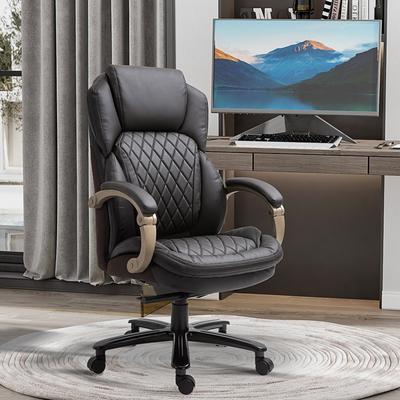 Ostweer Adjustable Height Leather Upholstered Office Desk Chair Gaming Chair, Swivel Chair Computer Task Chair with Wheels