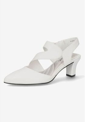 Wide Width Women's Venue Pumps by Easy Street in White (Size 8 W)