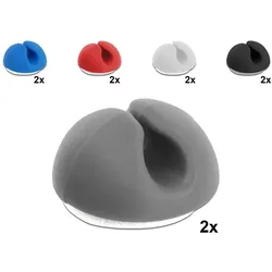 DELOCK Kabelhalter Mini Set 10 Stück farbig sortiert