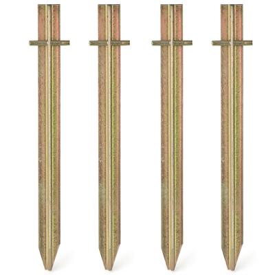 Moritz Stahl 4 T-Profil Heringe 50 cm Erdnägel stabil Zeltheringe Sturmsicher Camping Zeltnägel Erdanker Bodenanker Zeltpflock