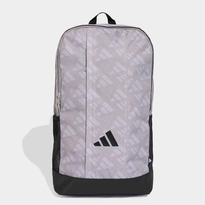 Rucksack ADIDAS PERFORMANCE "LINEAR MONOGRAM GRAFIK", schwarz (metallicl grau, schwarz), Rucksäcke, Obermaterial: 100% Polyester, Rucksack