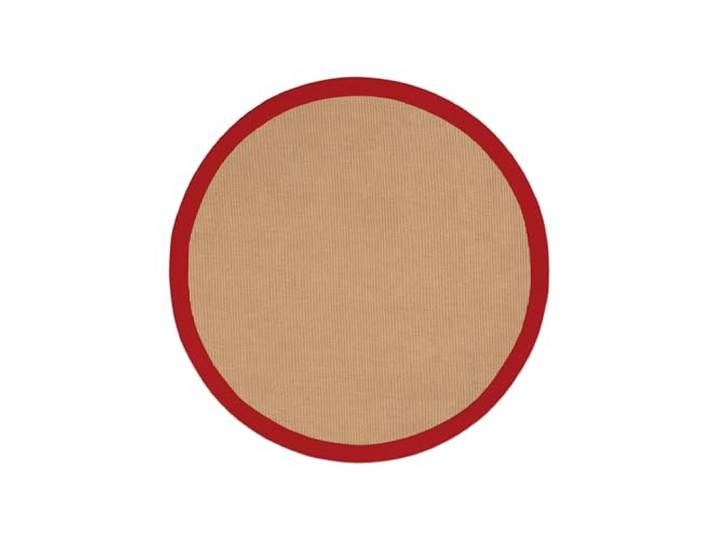 carpetfine Sisal Teppich rund Ø 160 cm Rot