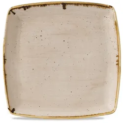 Churchill Stonecast Nutmeg Cream Platte Tief Quadrat. 26cm