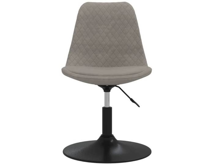 Gris Chaises de cuisine/bar - SOLOMON -[pivotantes lot de 4] - Meuble de cuisine - Gris clair Velours CCC1137