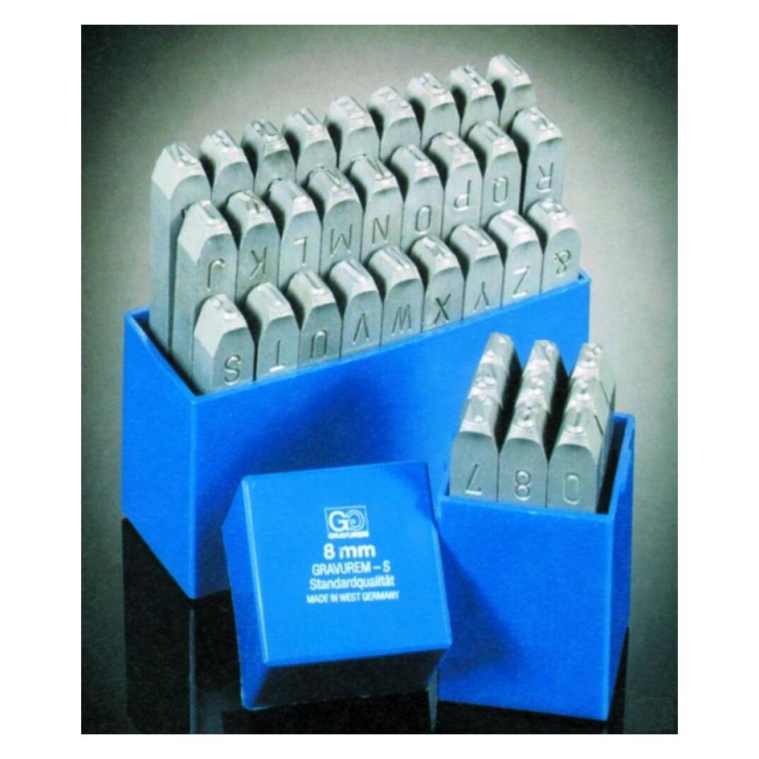 BETA GRAVUREM-S Standard Schlagzahlen, Schlagstempel, Prägestempel, Einschlagzahlen - Zahlen 0-9 / 6mm (9x) (4021878000608)