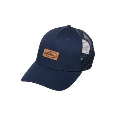 Trucker Cap QUIKSILVER "Decades Cotton Patch", Herren, blau (schwarz denim), Kunstfaser, Caps