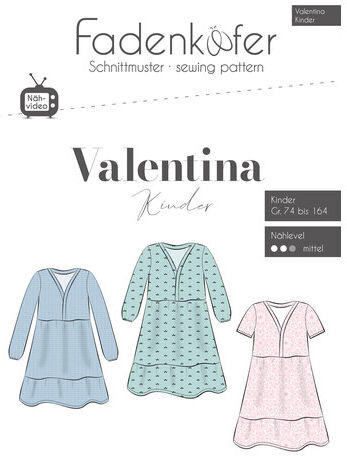 Fadenkäfer Schnitt "Kleid Valentina" für Kinder