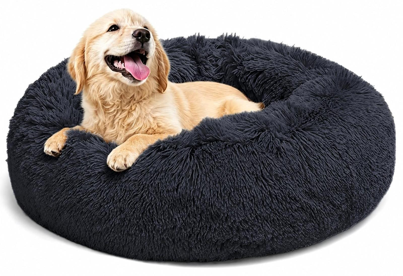 Donutvormig huisdierbed voor honden en katten, wasbaar