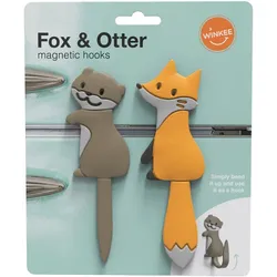 Winkee Tierische Magnethaken Fuchs & Otter