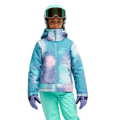 Snowboardjacke ROXY "Ice Escape 10K", Kinder, Gr. 12, bunt (arctic frostbite), Obermaterial: 100% Polyester., Jacken Snowboardjacke