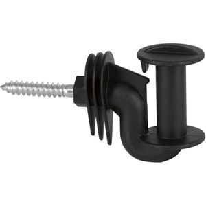 AKO Isolatoren Cavallo, mit Holzgewinde, Band-Eckisolator, für Band bis 40 mm, aus PA-Kunststoff, 10 Stück