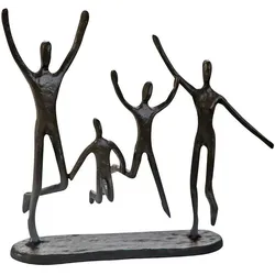 Skulptur Jumping Graubraun