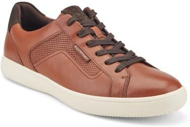 Rockport Collins (Men's) Casual Shoes in Cognac, Size 11 W, Leather/Textile