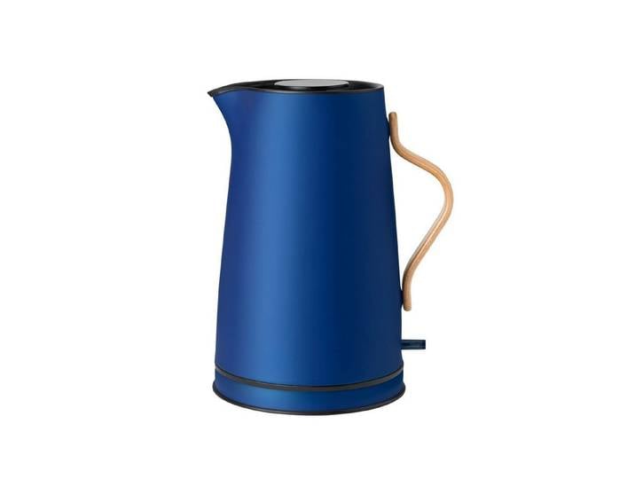 Stelton Wasserkocher EMMA Wasserkocher 1,2 l mit Buchengriff dark blue, 1 l, stelton Emma Wasserkocher mit Buchengriff, dark blue