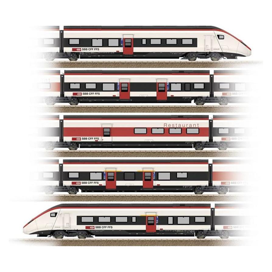 Trix H0 25810 H0 Hochgeschwindigkeits-Triebzug RABe 501 Giruno der SBB (Spur H0) (25810)