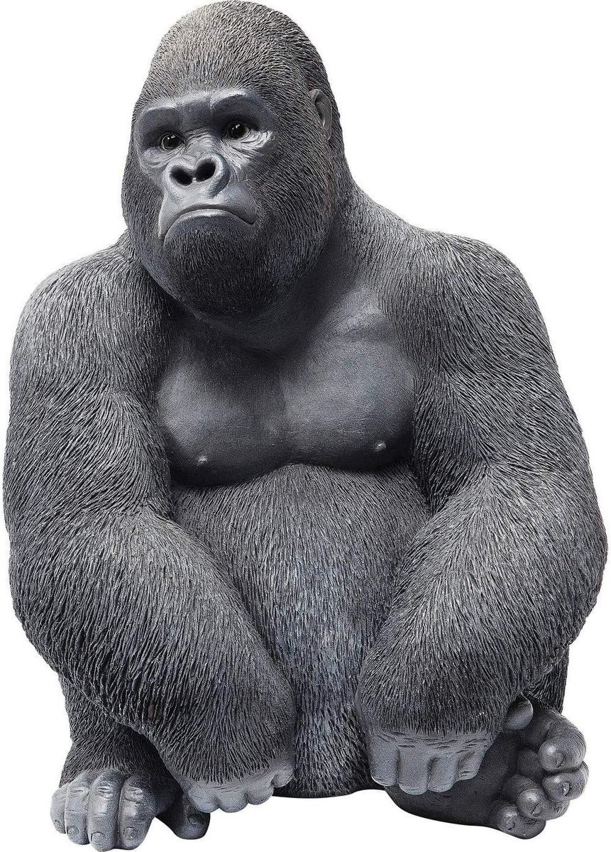 Decoratief Gorilla Beeld - Zwart - Hoogte: 385 cm