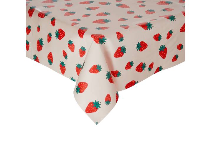 Wachstischdecke WATERPROOF Strawberry 110 x 110cm Pink