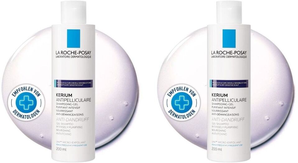 La Roche-Posay Roche-Posay Kerium fettige Haut Gelshampoo 2x 2x200 ml Shampoo