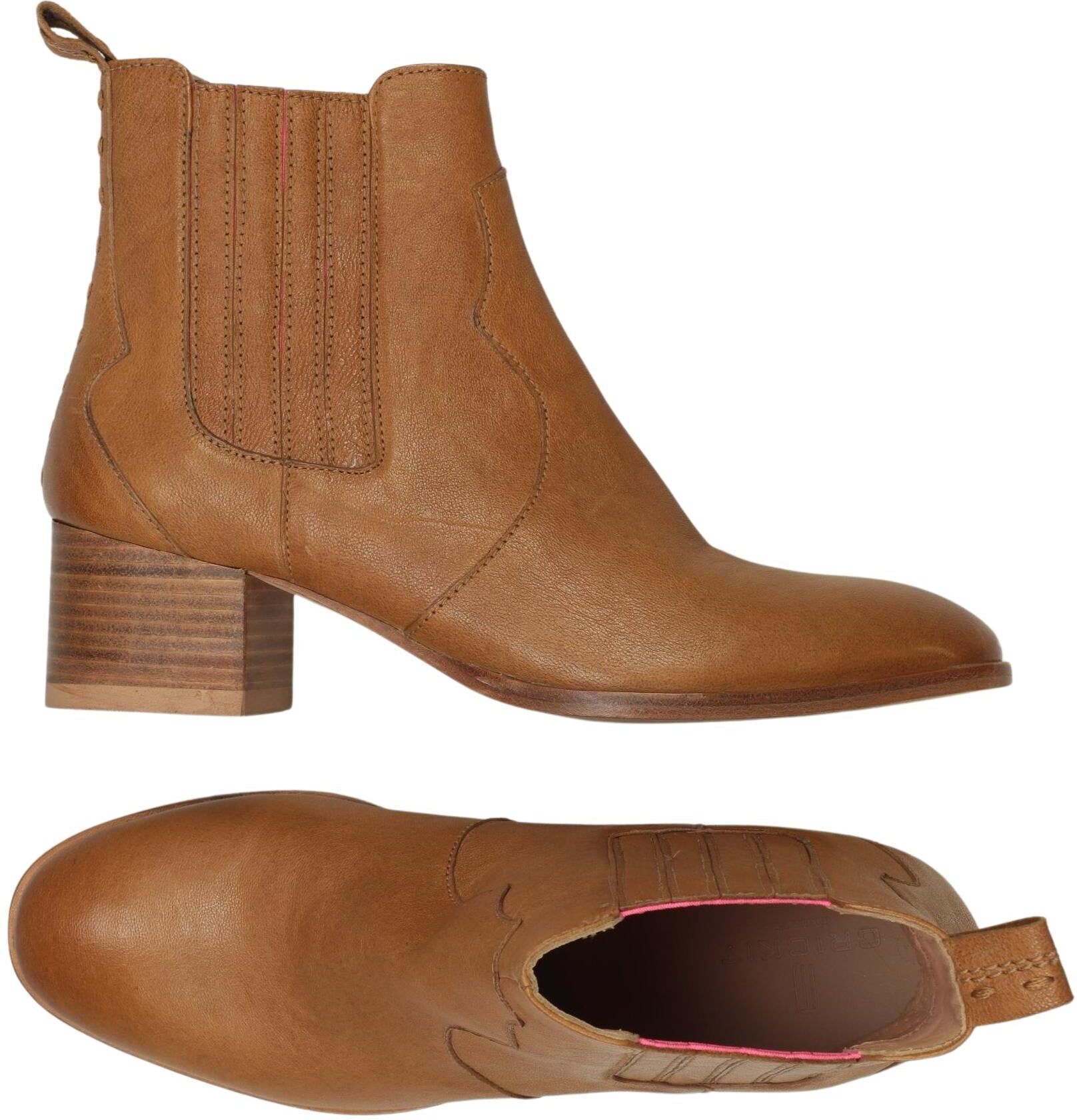Crick IT Damen Stiefelette, Braun, Gr. EU 38, Leder - Second Hand