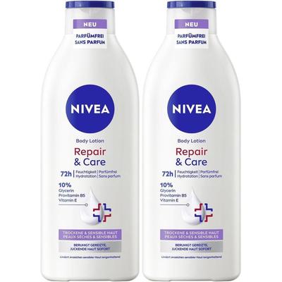 Nivea Repair & Care Body Lotion Parfümfrei 400ml x2 2x400 ml