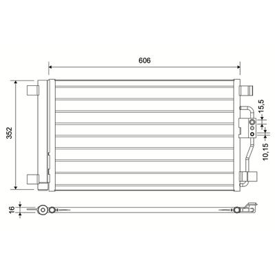 VALEO Kondensator, Klimaanlage 822766 für MG (SAIC)