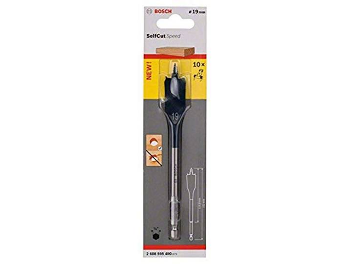 Bosch Professional 1x Mèche plate Self Cut Speed (Bois\, avec queue six pans 1/4\ Ø 19 mm Longueur 152 mm\, Accessoire Perceuse à percussion)