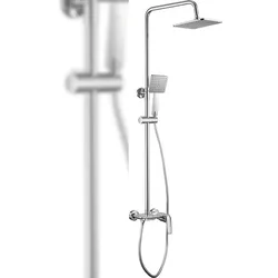 DEANTE Duschsystem `Boro` mit Duscharmatur in Chrom-Optik