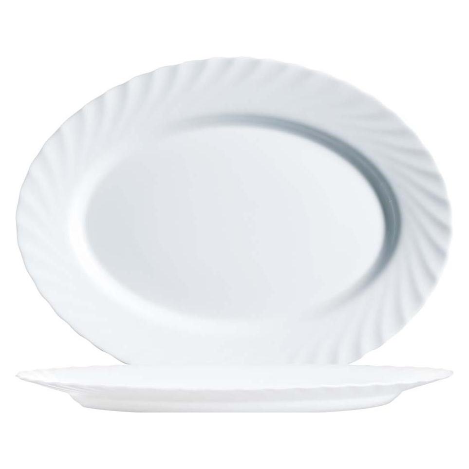 Arcoroc Platte oval, Trianon Uni weiss (4x) (ARCD6877)