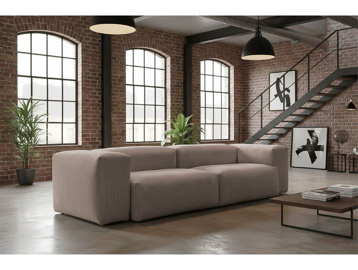 KAWOLA 4-Sitzer CELESTE Cord taupe – Modernes Design, pure Gemütlichkeit, Großes Sofa mit Cordbezug – Bequem, stylisch, wohnlich elegant