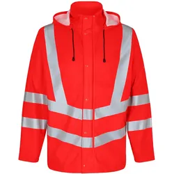 Warnschutz PU-Regenjacke "1921-102" Safety - S - Rot