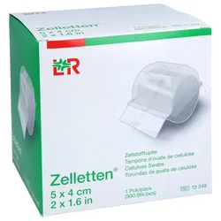 Zelletten Tupfer 4x5 cm unsteril Rolle EurimPharm