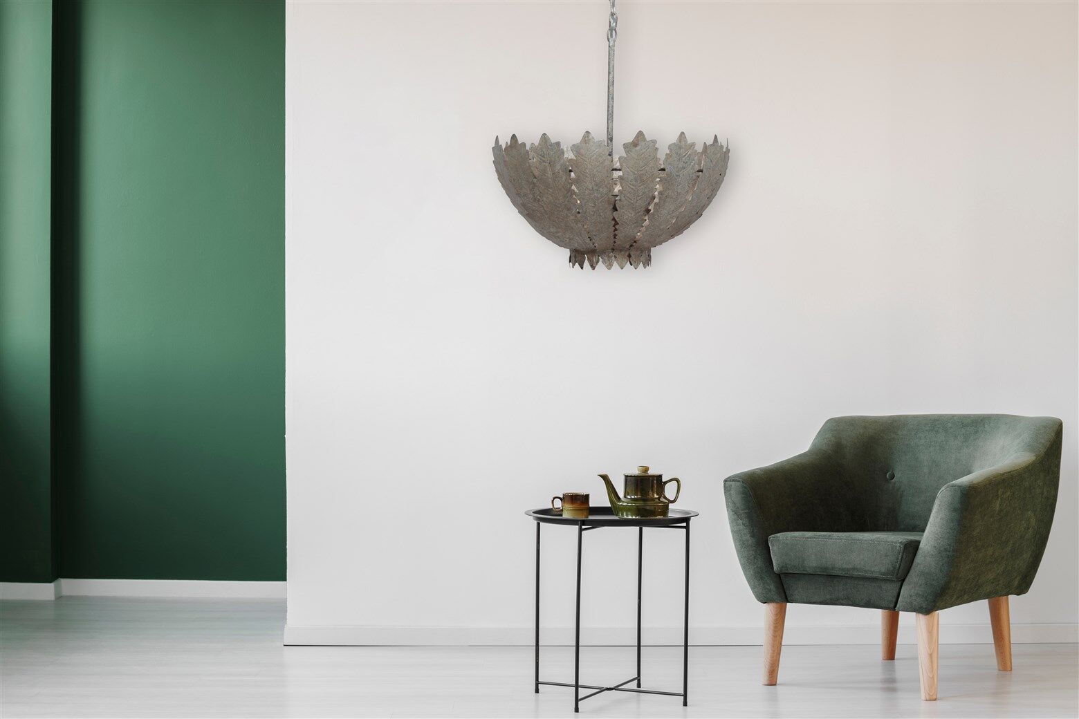 KAYOOM Hängeleuchte "Hängelampe Autumn Leaves Large", beige (champagner), 1, Ø 77cm H: 31cm, 1 Stk., Leuchten, handgefertigt, modern, Hängeleuchte