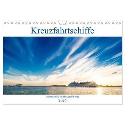 Kreuzfahrtschiffe 2026 (Wandkalender 2026 DIN A4 quer), CALVENDO Monatskalender