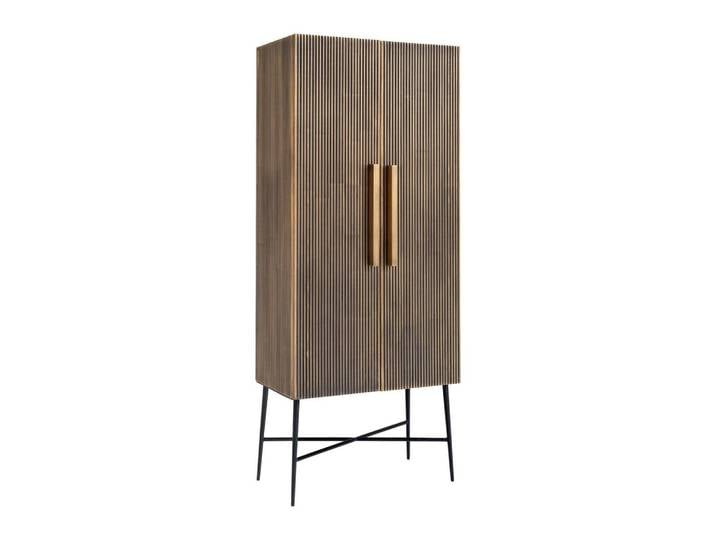Schrank Ironville gold – zweitüriger Wandschrank im Mid-Century-Stil