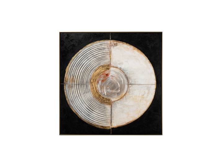 Handgemaltes, gerahmtes Bild „moderne Meditation“ 102.5 x 102.5 cm Multicolor Crea Collection